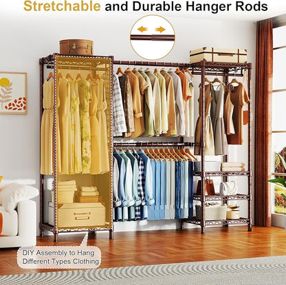 Ulif E7 Garment Rack, Heavy Duty Clothes Storage System - Image 3