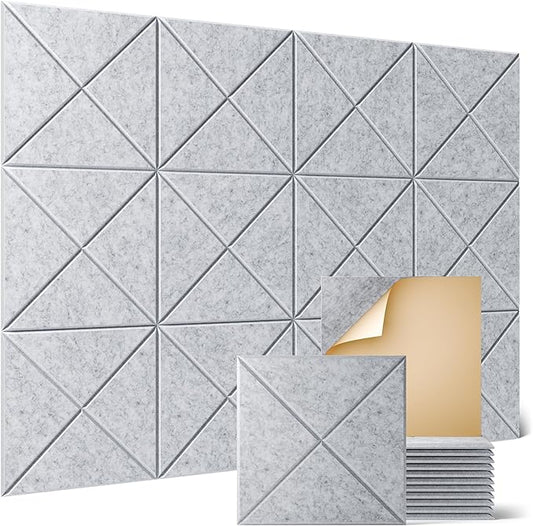 Sonicism 12 Pack X-Lined Acoustic Panels by Sonicism