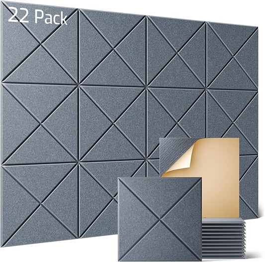 Sonicism 22 Pack X-Lined Acoustic Panels by Sonicism