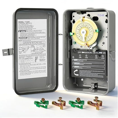 T104R 24-Hour Mechanical Time Switch, NEMA 3R Outdoor Steel Enclosure, and by Osyyhe