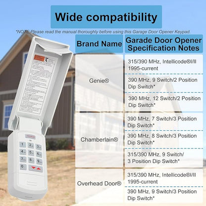 for Genie Garage Door Opener Keypad Replacement, - Image 3