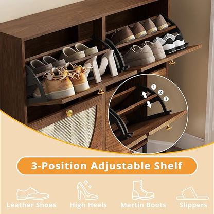 IRONCK Rattan Shoe Cabinet Storage - Image 5