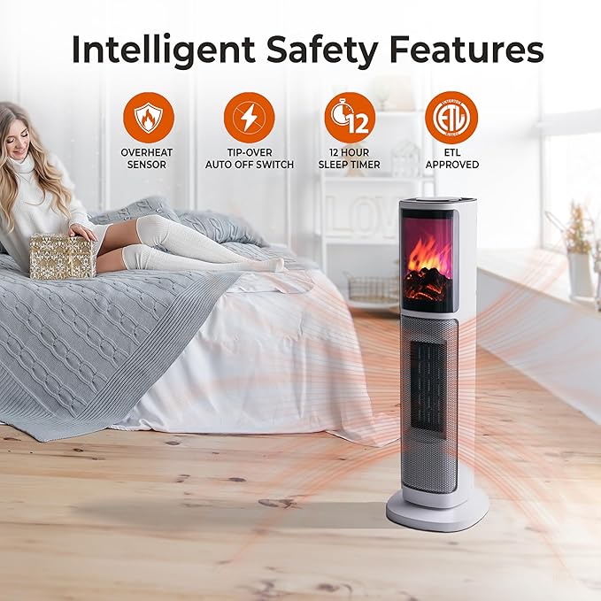 Comfort Zone 25" Tower Space Heater - Image 7