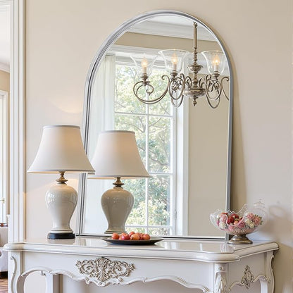 Arched Mirror 30"x40", Bathroom Mirror, Wall Mounted Vanity Mirror - Image 9