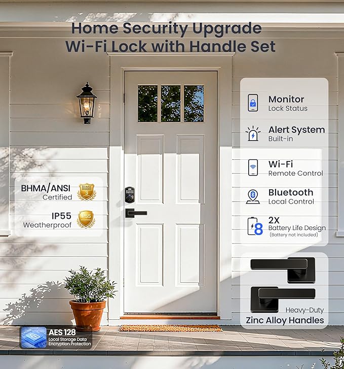 Veise VE012W-L Built-in Wi-Fi Fingerprint Smart Lock - Image 8