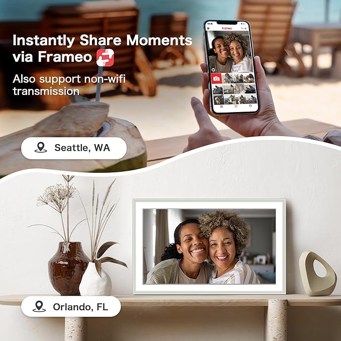 Digital Picture Frame, 15.6 Inch Frameo Digital Frame WiFi, 1920*1080 IPS FHD - Image 3
