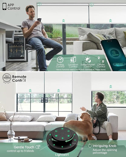 Yoolax Motorized Blinds with Remote, Automatic Window Shades Compatible with - Image 3