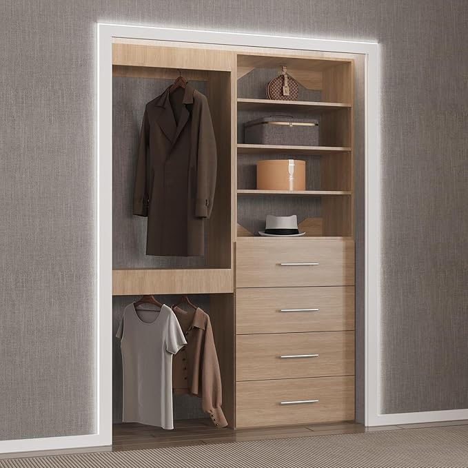 Modular Closet, Wood Tower Storage - Image 5