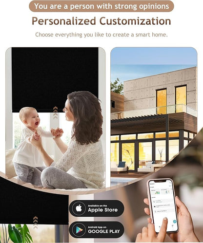 Kincmo Motorized Blinds with Remote, 100% Blackout Motorized Roller Shades Work - Image 2