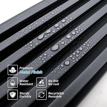 Art3dwallpanels Slat Wall Paneling, 4 Pack Glossy Metal Finish WPC Soundproof - Image 5