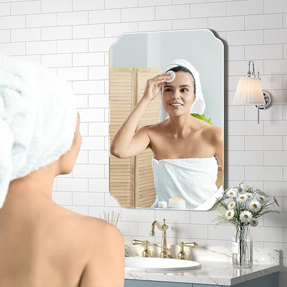 Bathroom Mirrors for Over Sink, Frameless Mirrors for Wall, 20x28 Inch Beveled - Image 2