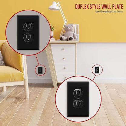 ENERLITES Mid-Size Duplex Receptacle Wall Plate, Electrical Outlet Covers - Image 7