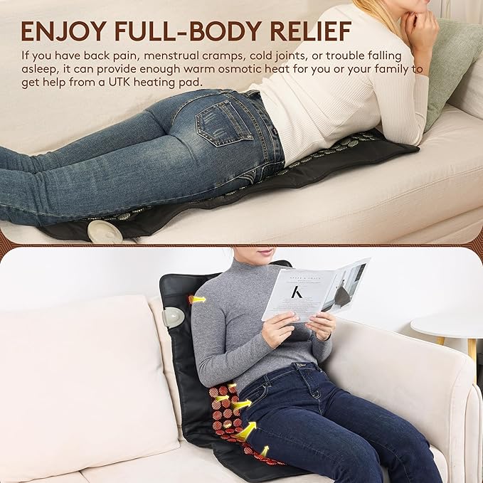 UTK Far Infrared Heating Pad for Back, 5X Deeper Pain Relief for Full Back - Image 3