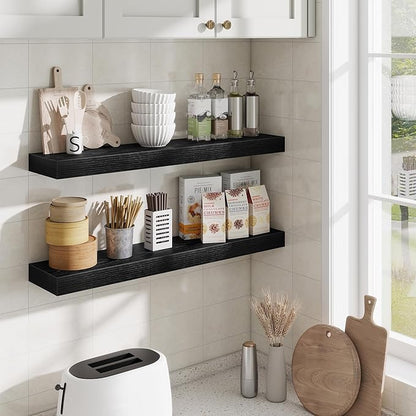 Fun Memories Bathroom Shelves 32 Inch Long Set of 2, Floating Shelves - Image 6