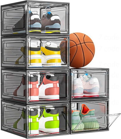 7 code Thicken & Sturdy Clear Shoe Storage Organizer by 7+code
