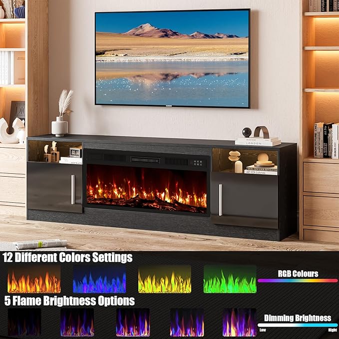 VITESSE Fireplace with TV Stand 36" inch Electric Fireplace Up to 80" TVs - Image 6