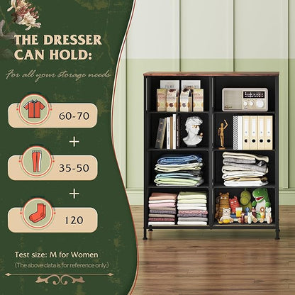 WLIVE Tall Fabric Dresser with 8 Drawers, Storage Tower with Fabric Bins - Image 5