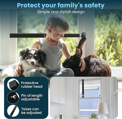 Gadgetzan 1 Pack Window Security Bars Adjustable 11"-18", Portable Short - Image 3