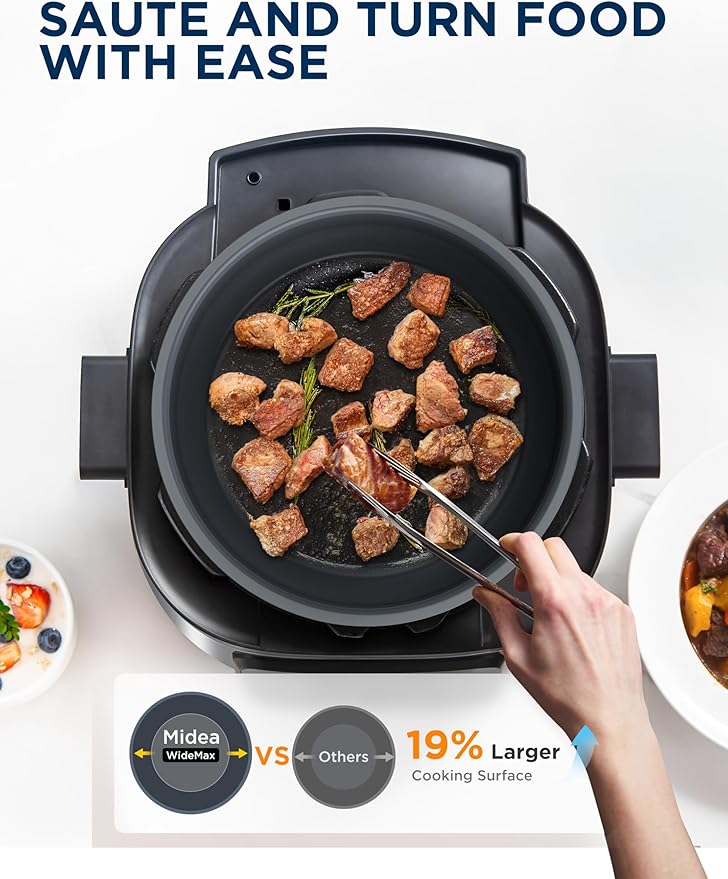 Midea WideMax 12-in-1 Electric Pressure Cooker, 6.5 Quart, 12 Presets, Rice - Image 4