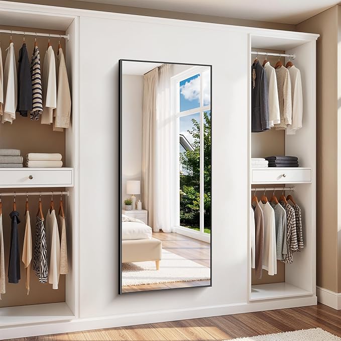 Black Bathroom Mirror for Wall, 24x60 Inch Rectangle Mirror - Image 8