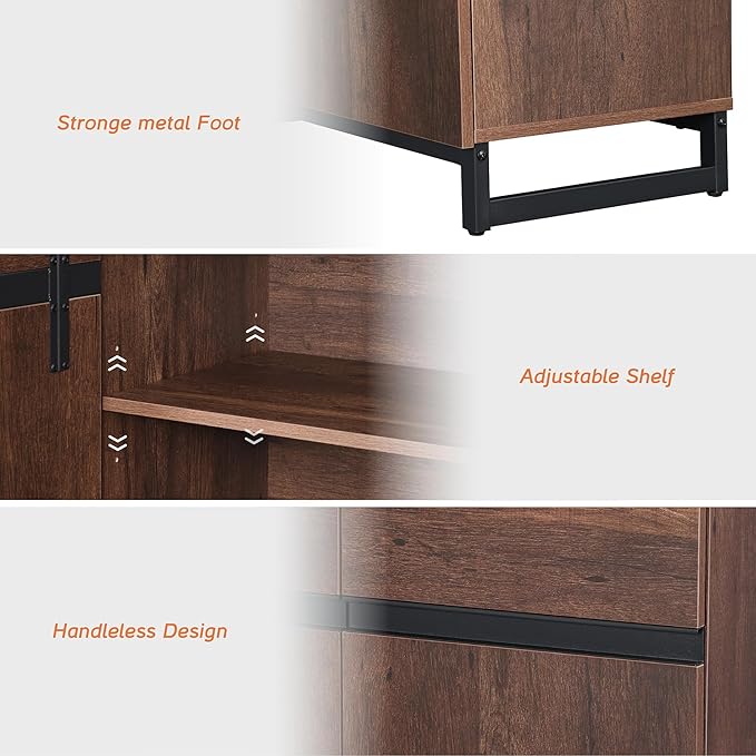 Wampat Modern TV Stand for up to 70 inch TVs, 2 in 1 Entertainment Center - Image 7