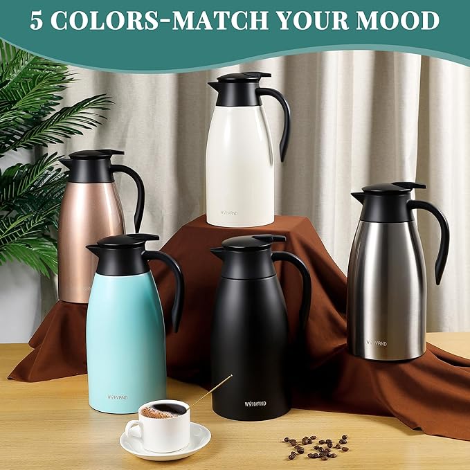 68 Oz Thermal Coffee Carafe, Stainless Steel Insulated Vacuum coffee crafts to - Image 5