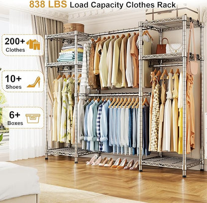 Ulif E7 Garment Rack, Heavy Duty Clothes Storage System - Image 2