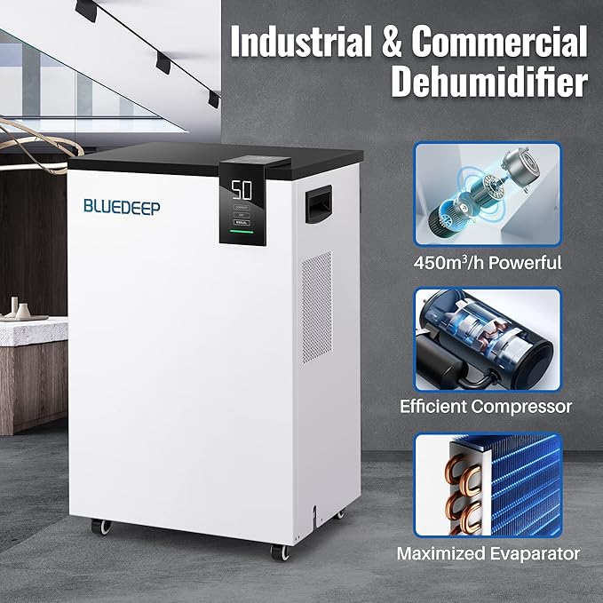 BLUEDEEP 190 Pints Commercial Dehumidifier - Image 5