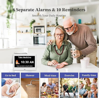 7'' Dementia Clock For Seniors, Large Display Digital Clock - Image 3
