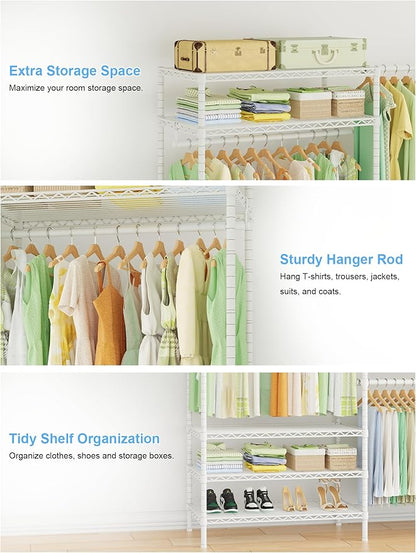 Ulif E11 Heavy-Duty Garment Rack, Metal Freestanding Clothes Rack and Closet - Image 6