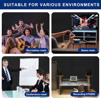 HWLIYUTAI Acoustic Foam Panels, 4 Pack Soundproof Foam Wall Panels High Density - Image 7