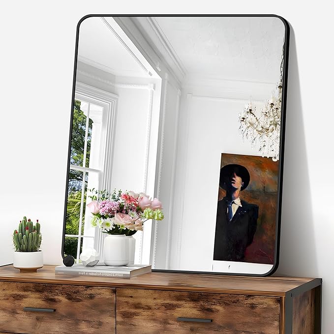 FORBATH Bathroom Mirror 30" x 36", Rectangle Black Bathroom Mirror - Image 4