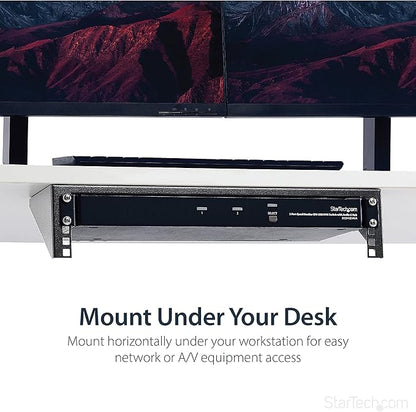 StarTech.com 2U Vertical Wall Mount Patch Panel Bracket - Image 7