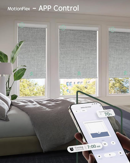 Yoolax Motorized Shades Dual Control, MotionFlex Motorized Roller Shades - Image 2