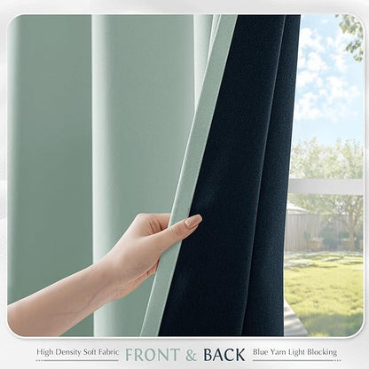 Beauoop 100% Blackout Curtains 84 Inch Long 2 Panels - Image 8