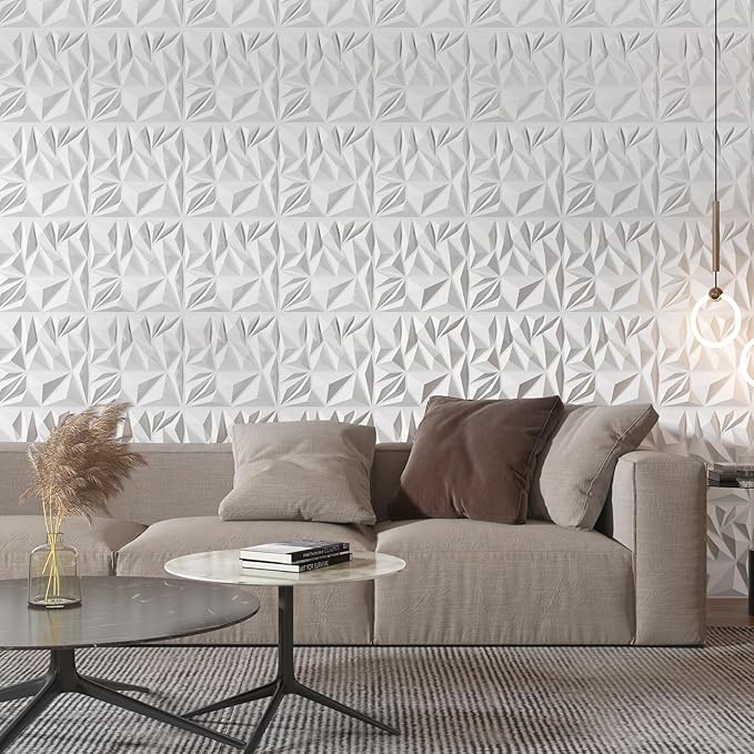 Art3d 33-Pack 3D Wall Panels for Interior Wall Decor, Modern Diamond Textured - Image 7
