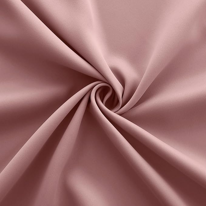 KOUFALL Mauve Dusty Rose Curtains - Image 6
