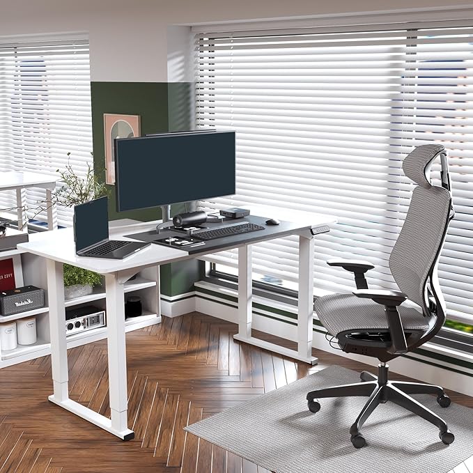 SANODESK 4-Leg Standing Desk, Electric Height Adjustable Desk - Image 2