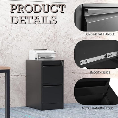 File Cabinet, 2 Drawer File Cabinet - Image 4
