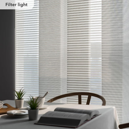 Panel Blinds Semi-Sheer 45.8"-86" x 96", Eclipse | Semi-Sheer Hanging Panel Room Divider for Windows and Doors with Adjustable Track and Trimmable to 96"