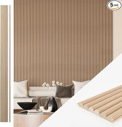 Art3d Fluted Wood Panel for Wall and Ceiling, Beaded Accent molding for Home by Art3d
