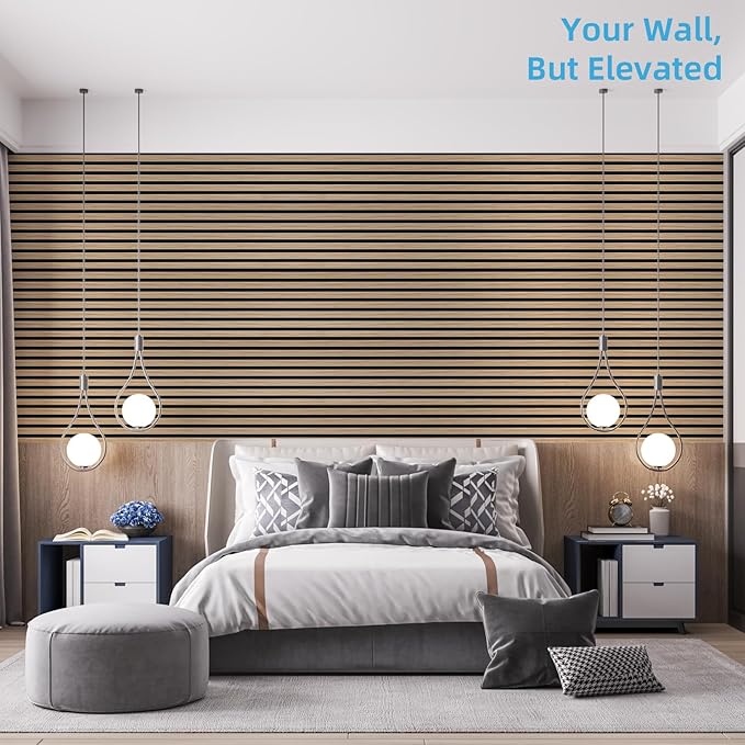 Art3d 4-Piece 94 x 12.6 Inch Acoustic Lightweight Slat Wall Panel - Image 3