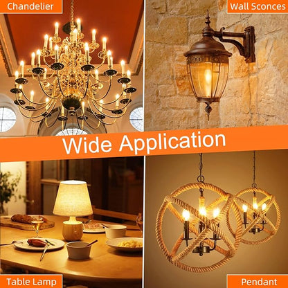 GvvooHome LED Candelabra Light Bulbs, 40 watt Equivalent Chandelier Bulbs - Image 7