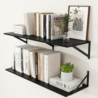 Heimlove Black Deep Floating Shelves by Heimlove