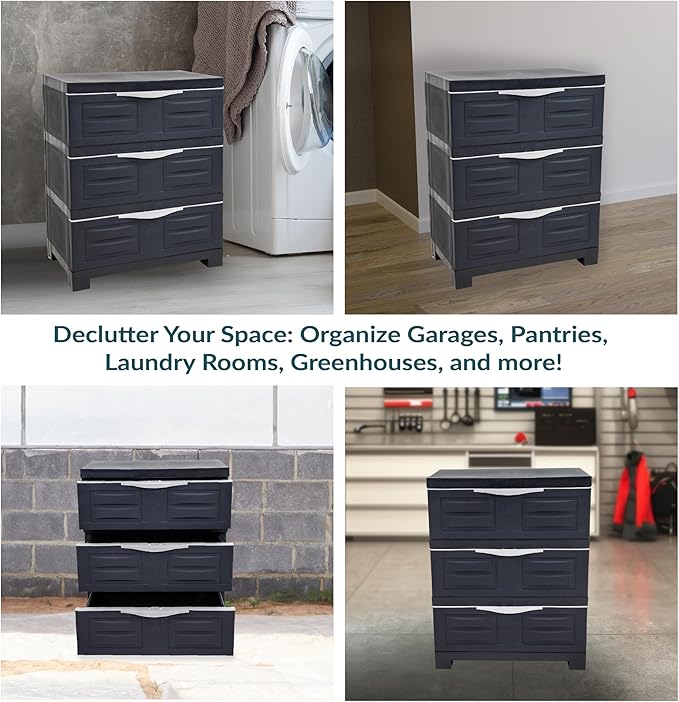 Sunnydaze 29.5" H 3-Tier Storage Cabinet - Image 5