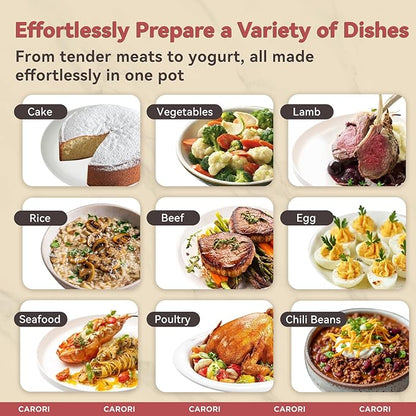 9-in-1 Electric Pressure Cooker 6 Qt, Dual Inner Pots, Stainless Steel Pot and - Image 4