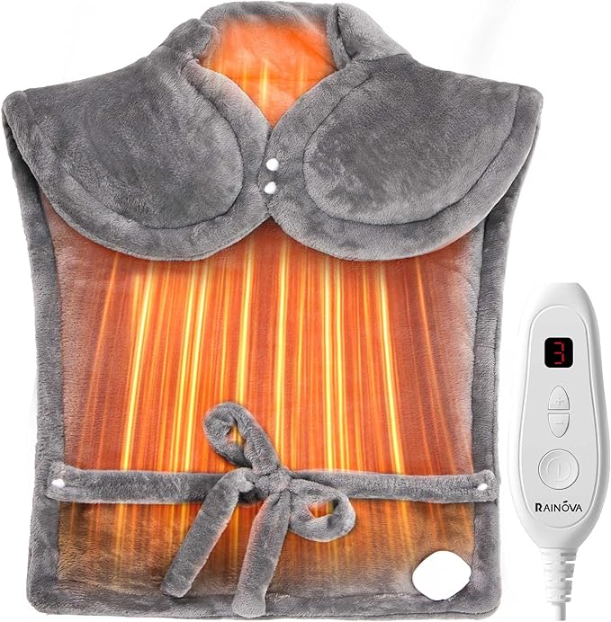 RAINOVA Heating Pad for Neck, Back and Shoulders, Electric Heat Pad for Pain by Unknown