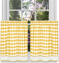 ACHIM Buffalo Check Tier Pair Curtain Set, 58 x 24 in, Light Filtering | Light-Filtering Fabric, Tier Panel, and Printed Pattern: Fabric Panels Add Light Control, Decorative Pattern, and Finished