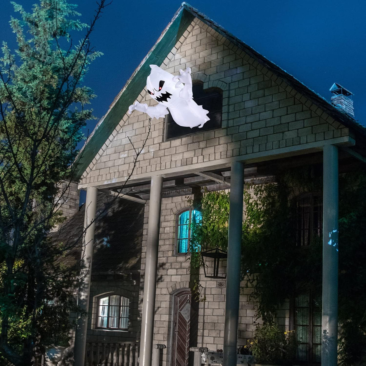 Joiedomi 4.5 FT Halloween Inflatable Ghost with Build-in LEDs, Blow Up Flying...