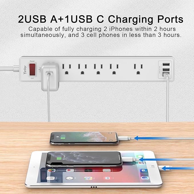 20Ft Power Strip Surge Protector - Image 3